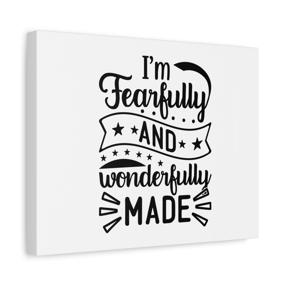Scripture Canvas I'm Fearfully And Wonderfully Made Psalm 139:14 Christian Wall